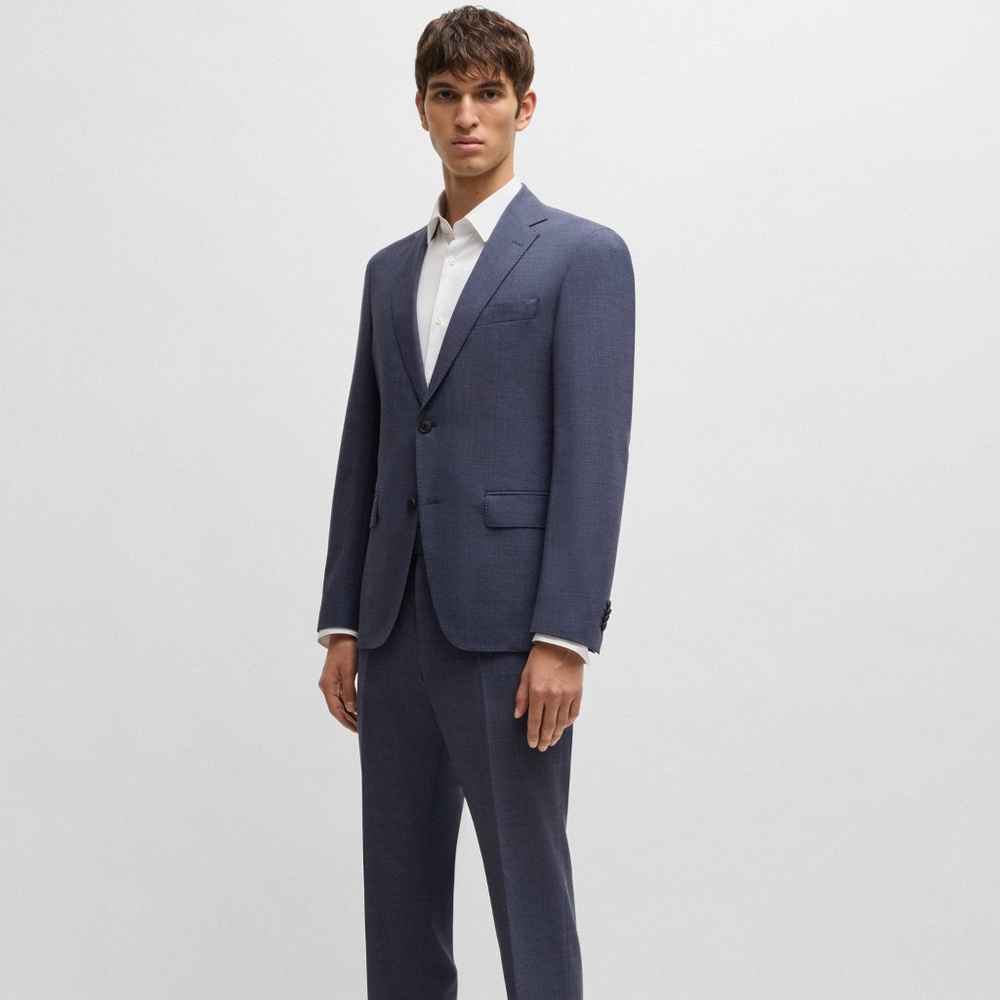 Hugo Boss Men’s Suit 46R NWT Navy Blue Performance Slim Fit